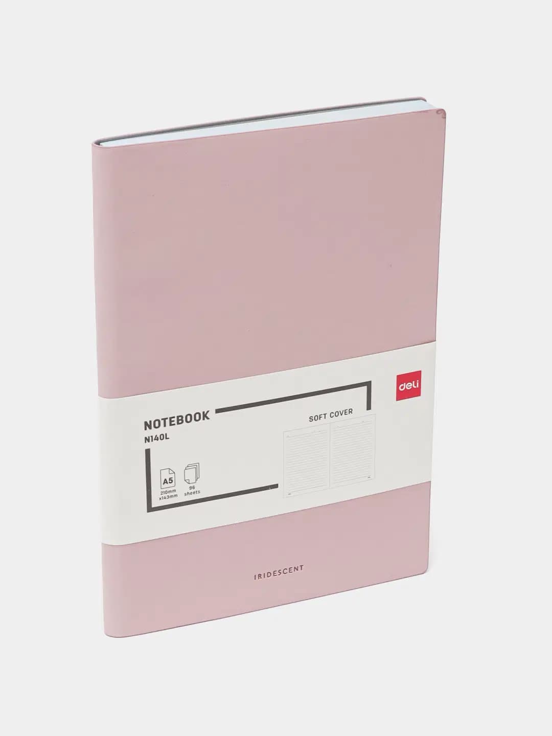 Note Book Leather Cover 210*143 )A5/96F/80G) Deli Ref N140L Pink