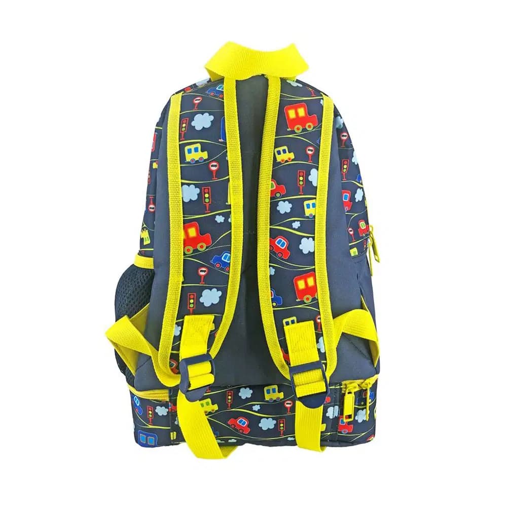 Sac a Dos Must 25X14X36CM With Isothermal Lunch Case Little Cars 585602 2