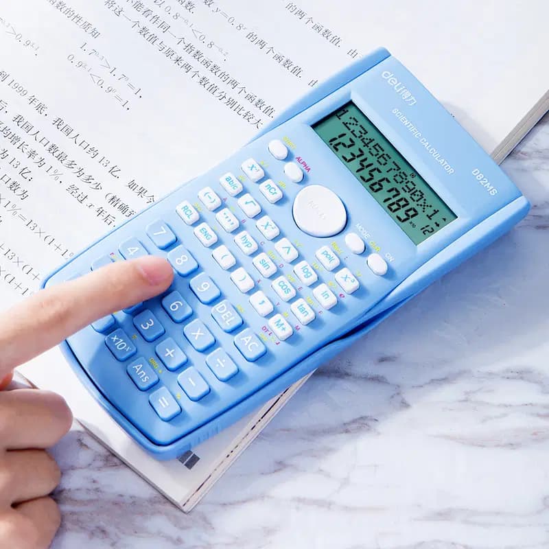 Calculatrice Scientifique 12 Chiffres 158*85*22MM Light Blue 5