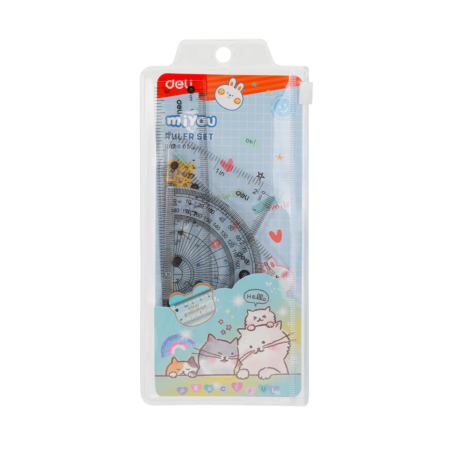 Ensemble Scolaire REGLE15CM+2EQUERRES+1 Rappoteur