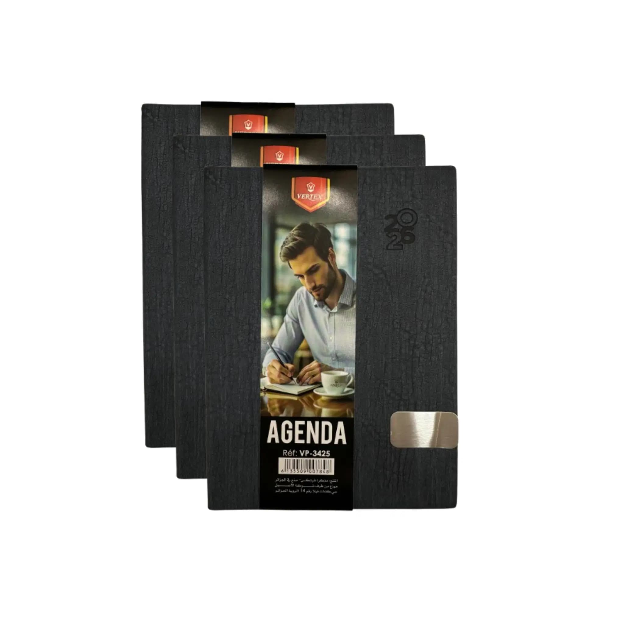 Agenda de Bureau Souple 2026 Marron/ Gris / Vert / Noir VP3425 4