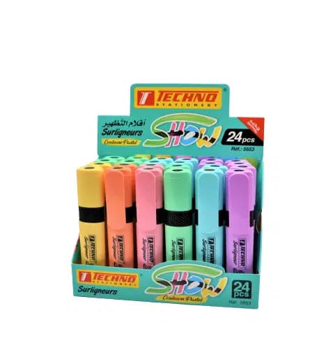 Surligneur Pastel Shwo en Presentoir 24P Techno 5647