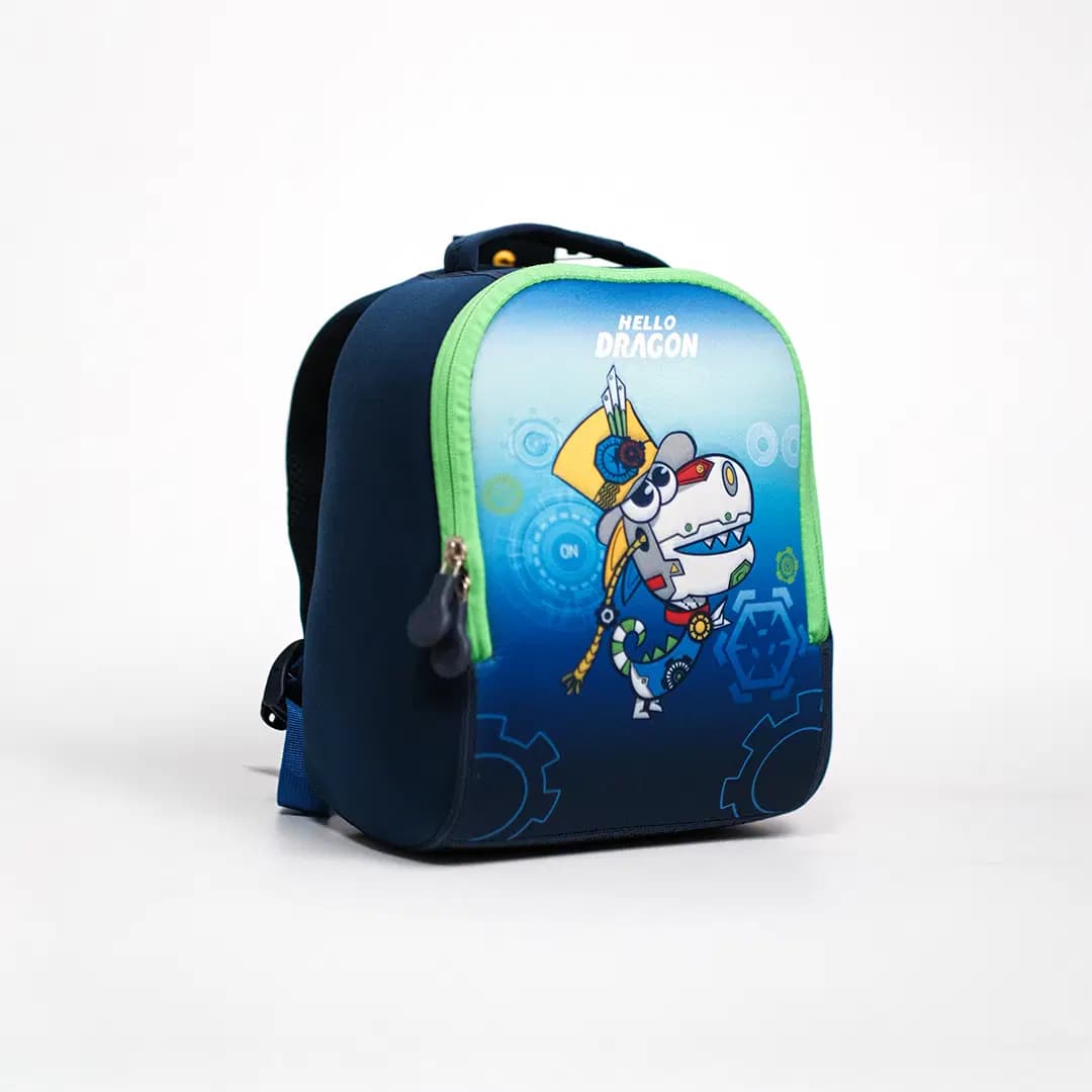Sac a Dos Ergonomique Hello Dragon Bleu Ref NPB21059S-B 2