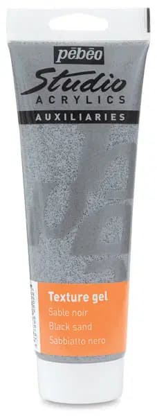 Acrylique Studio Gle Texture Sable Noir Tube de 250ML